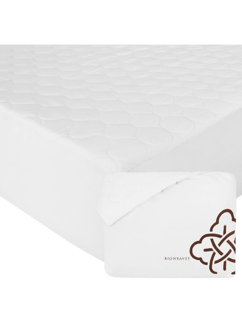 Organic Cotton Quilted Mattress Pad Cover - Cooling, Deep Pocket, Queen Size